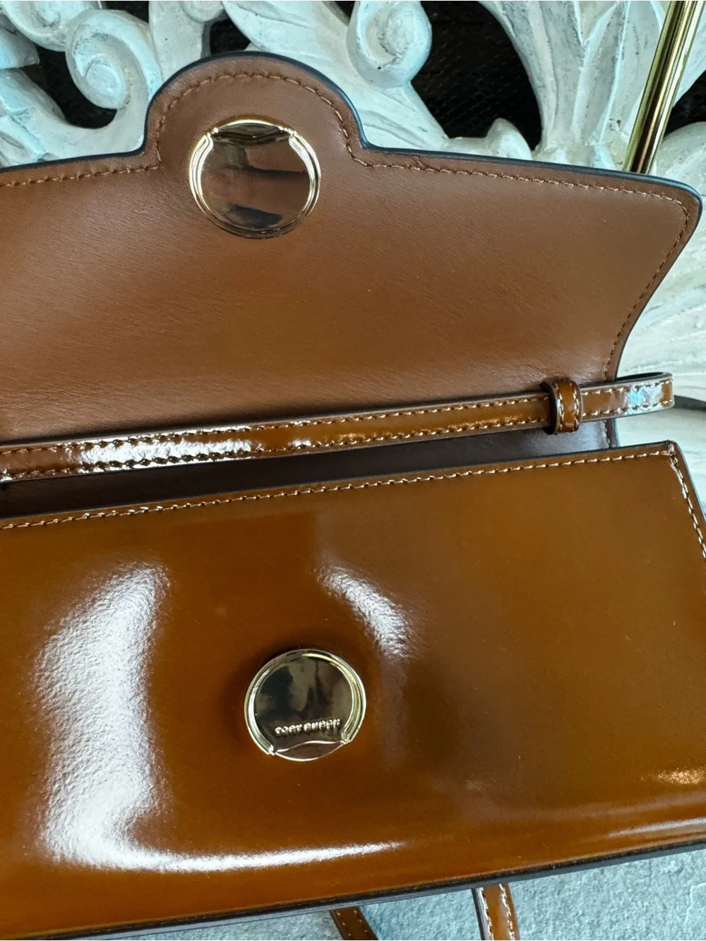 Tory Burch Brown Leather Clutch/Crossbody Bag New and Dust bag